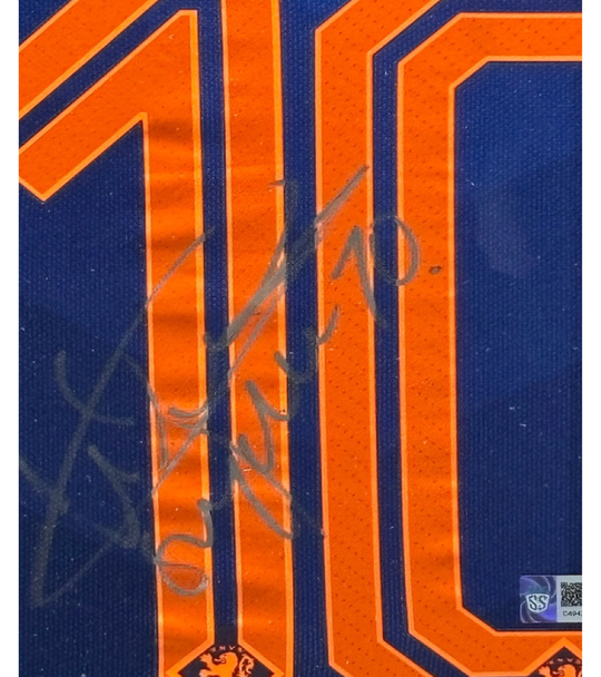 Wesley Sneijder Nederland 14/15 ingelijst uit shirt