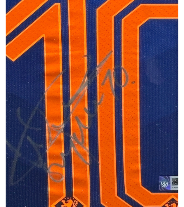 Wesley Sneijder Nederland 14/15 ingelijst uit shirt