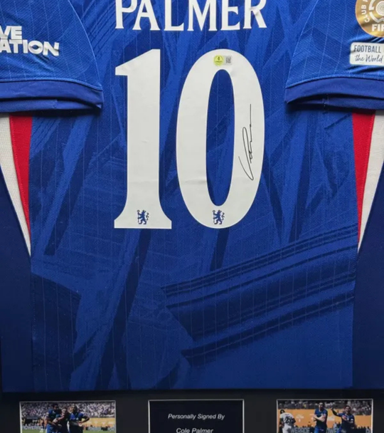 Cole Palmer Chelsea 25/26 ingelijst thuis shirt