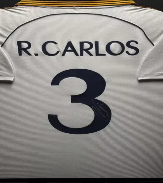 Roberto Carlos Real Madrid 99/00 ingelijst thuis shirt