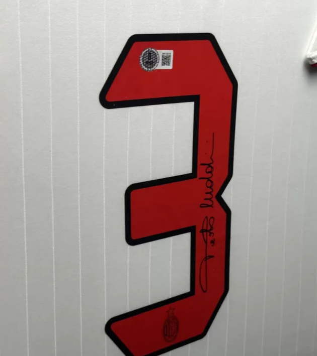 Paolo Maldini AC Milan 06/07 ingelijst uit shirt