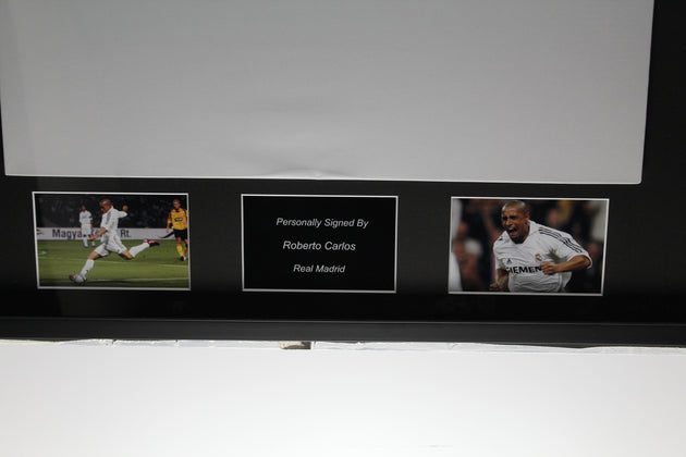 Roberto Carlos Real Madrid 02/03 Ingelijst Thuis Shirt