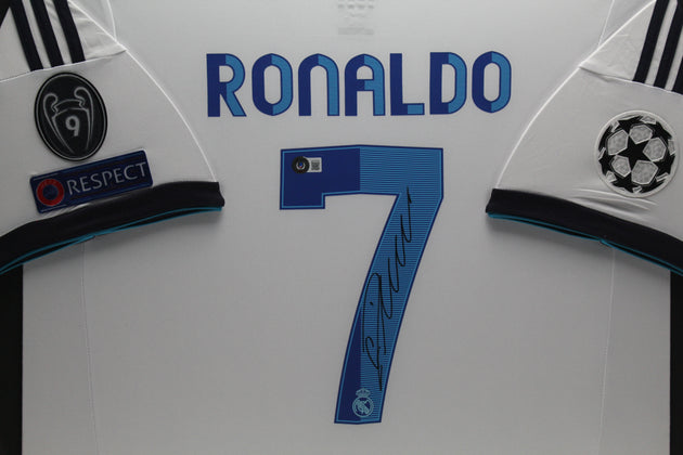 Cristiano Ronaldo Real Madrid 12/13 ingelijst thuis shirt
