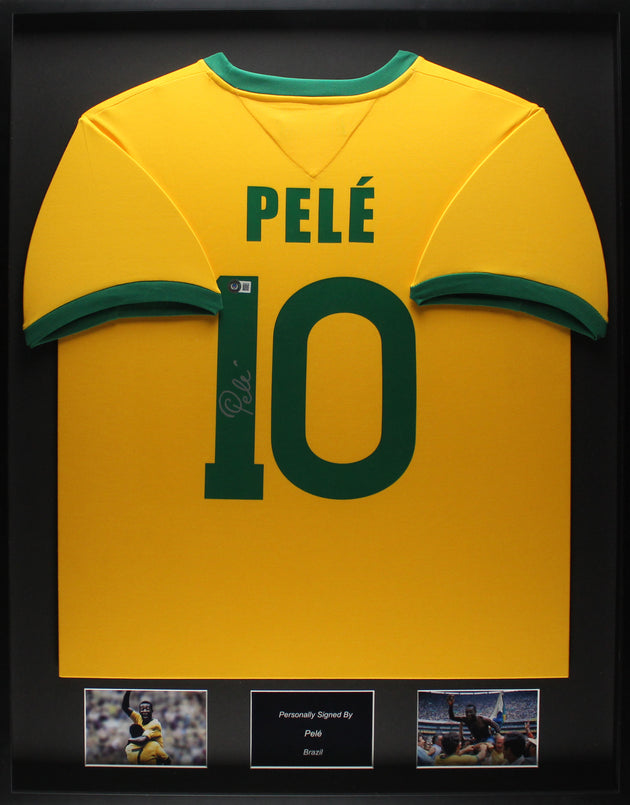 Pele Brazilië 1970 ingelijst thuis Shirt