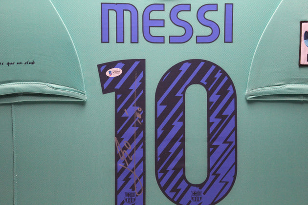 Lionel Messi FC Barcelona 11/12 ingelijst uit Shirt