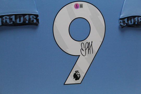 Erling Braut Haaland Manchester City 24/25 Ingelijst Thuis Shirt