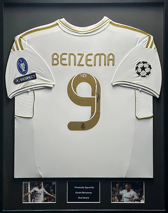 Karim Benzema Real Madrid 12/13 ingelijst thuis shirt