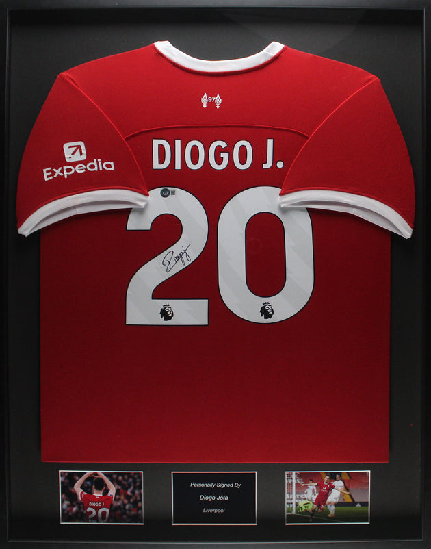 Diogo Jota Liverpool 22/23 ingelijst thuis shirt