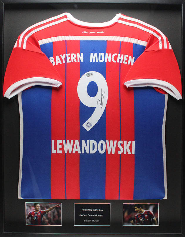 Robert Lewandowski FC Bayern München 14/15 ingelijst thuis shirt