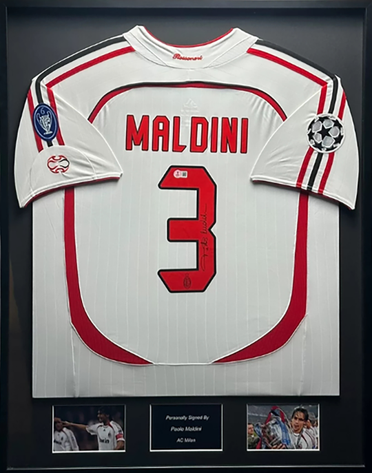 Paolo Maldini AC Milan 06/07 ingelijst uit shirt