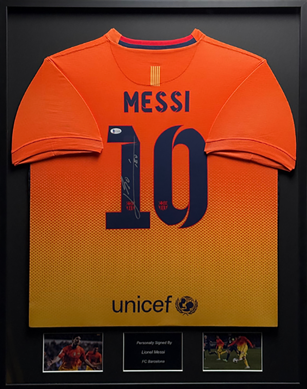 Lionel Messi FC Barcelona 12/13 ingelijst uit shirt